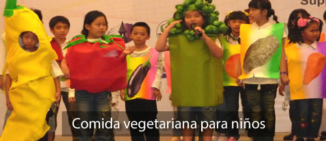 Comida vegetariana para niños